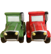 Spardose Traktor (klein) 46784 , "Traktor ~Aufdruck|ohne|#~"